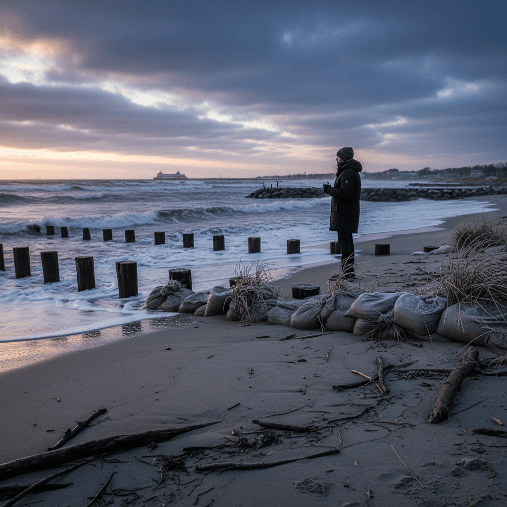 Port Jefferson Village Beach Areas Under Monitoring for Winter Storm Damage