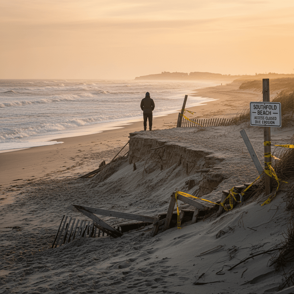 Southold Town Beach Severely Eroded After Winter Storms: What's Next?
