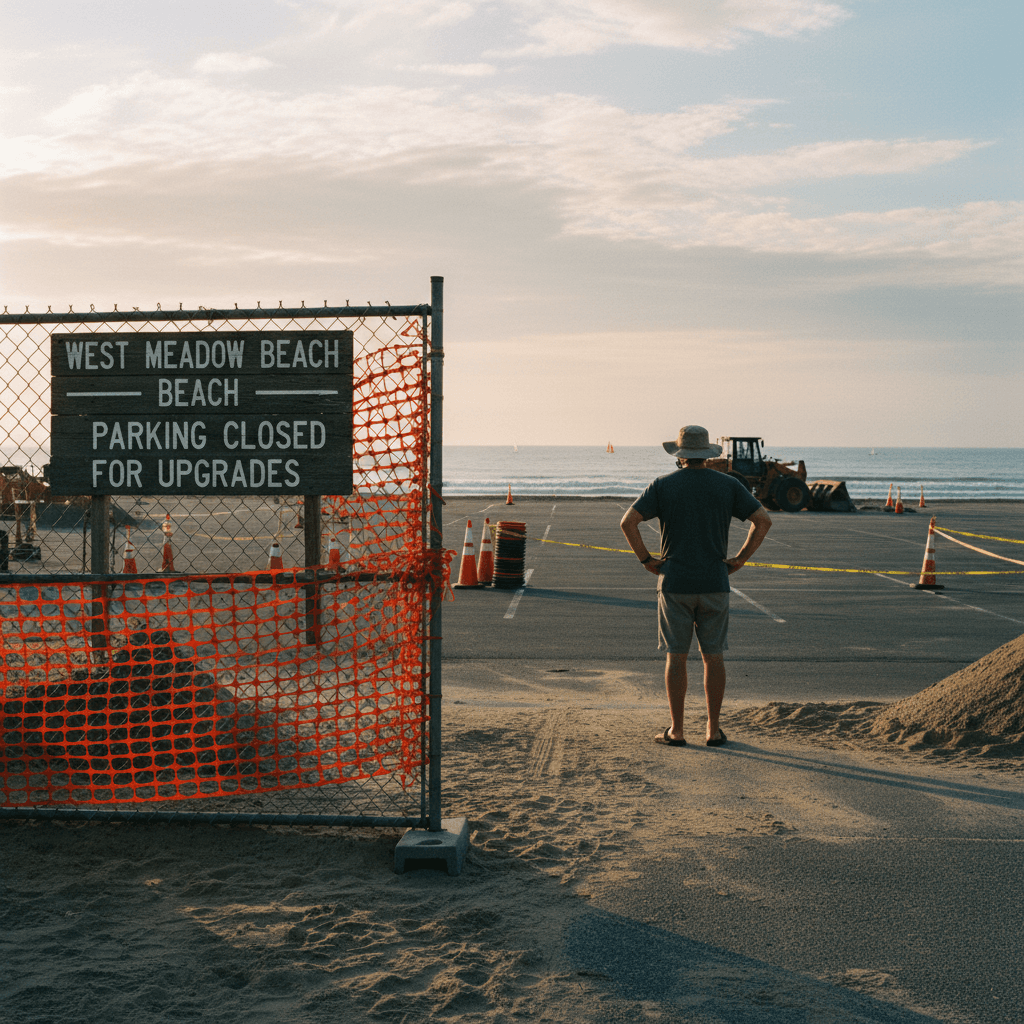 West Meadow Beach Parking Lot Closure Delays Summer Access Amid Brookhaven Upgrades