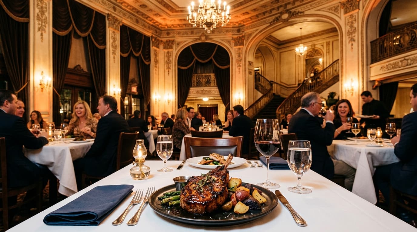 The Grand Lobby Opens in Amityville: Dining Inside a Historic Theater Lobby